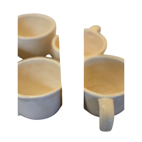 Set Of 6 Pottery Barn Coffee Mugs Sausalito Hand Glazed Earthenware Stoneware Cu - Picture 7 of 8